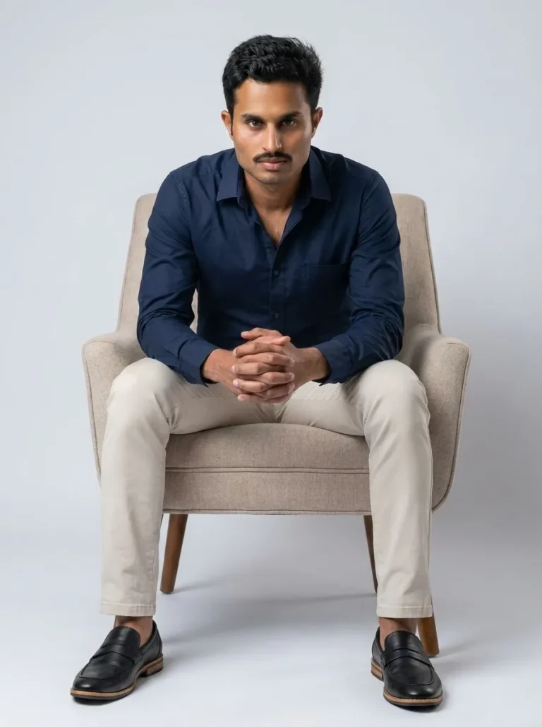pakistani man full body portrait
